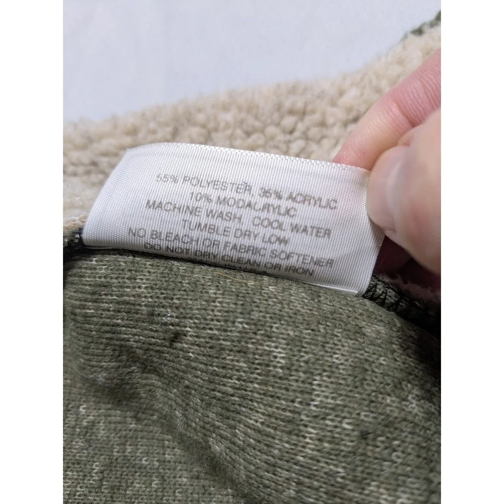 Black‎ Mountain Fleece Full Zip Mock Neck Green Jacket  - Men XL Made In USA - Picture 5 of 16